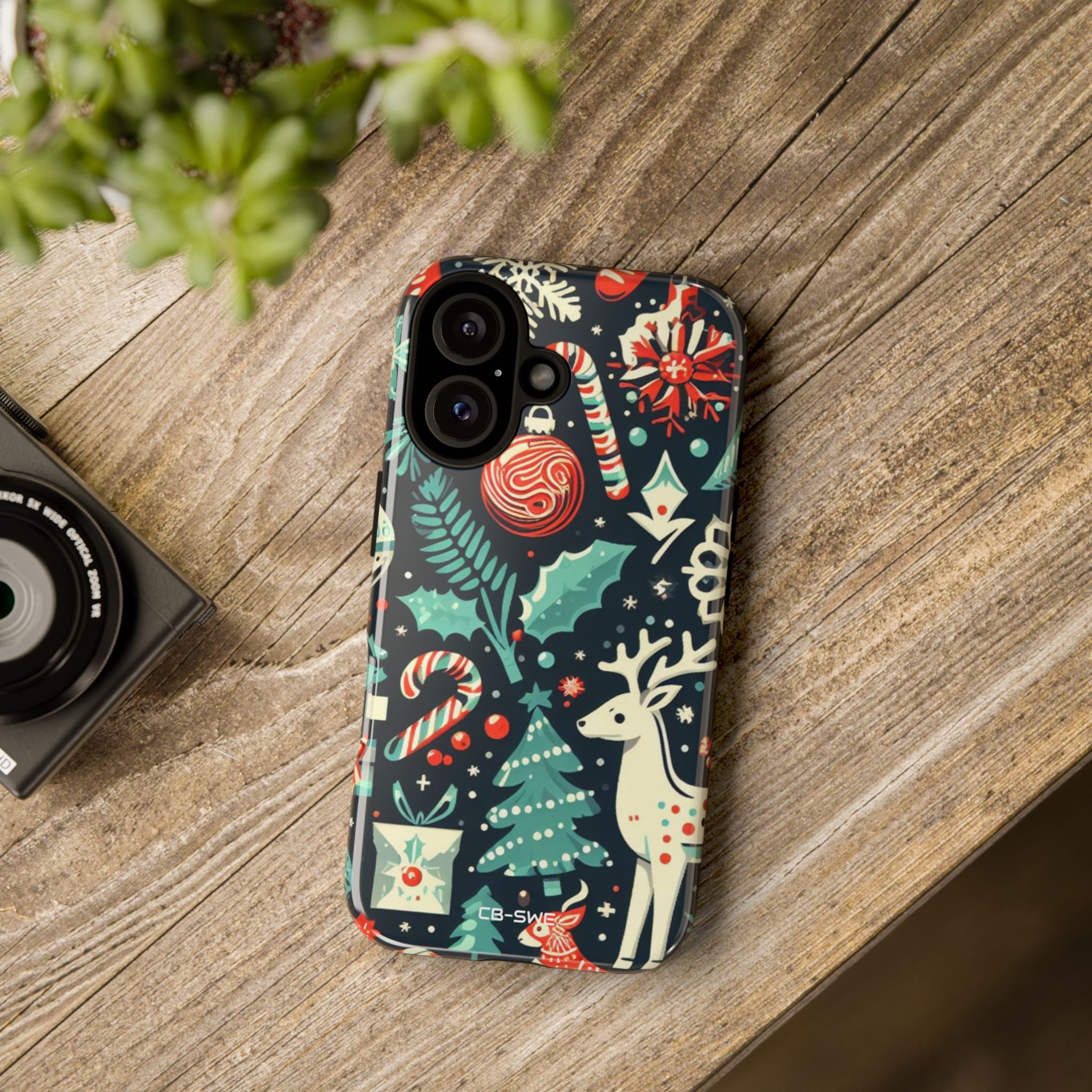 Festive Snowflakes Dance - iPhone Case