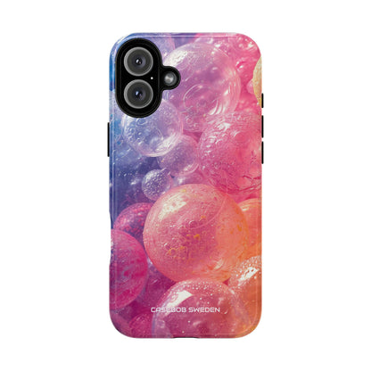 Pink Blue Glossy Spheres - Tough + MagSafe® iPhone 16 Phone Case