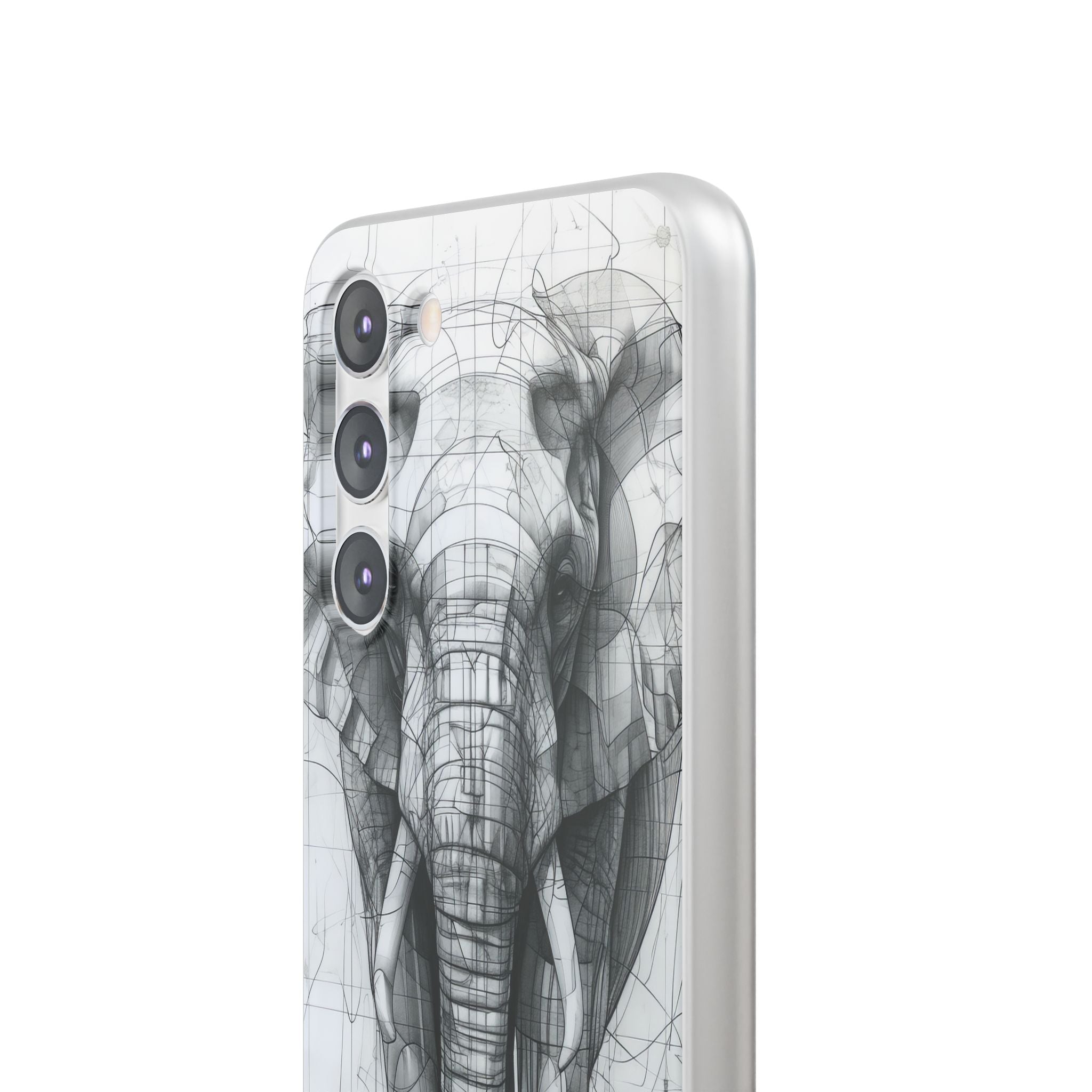 Elephant Line Geometry Samsung S23 - Flexi Phone Case