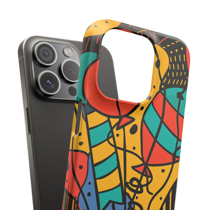 Playful Lines in Motion iPhone 15 - Slim Phone Case