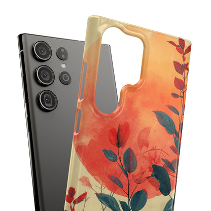 Orange Sun Harmony - Slim Samsung S23 Phone Case