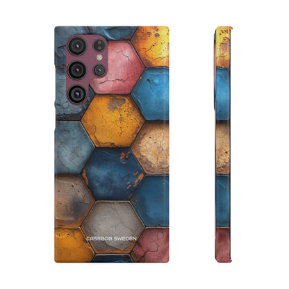 Rustic Geometric Tiles - Slim Samsung S22 Phone Case