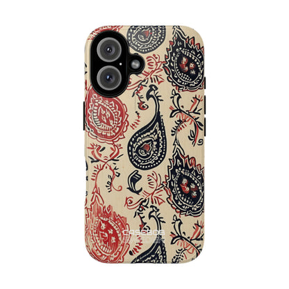 Navy Paisley Swirl iPhone 16 - Tough