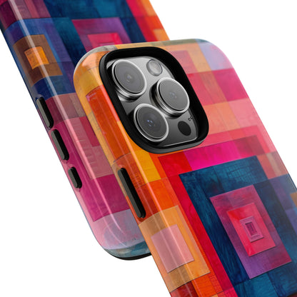 Vibrant Geometry - Tough iPhone 16 Phone Case