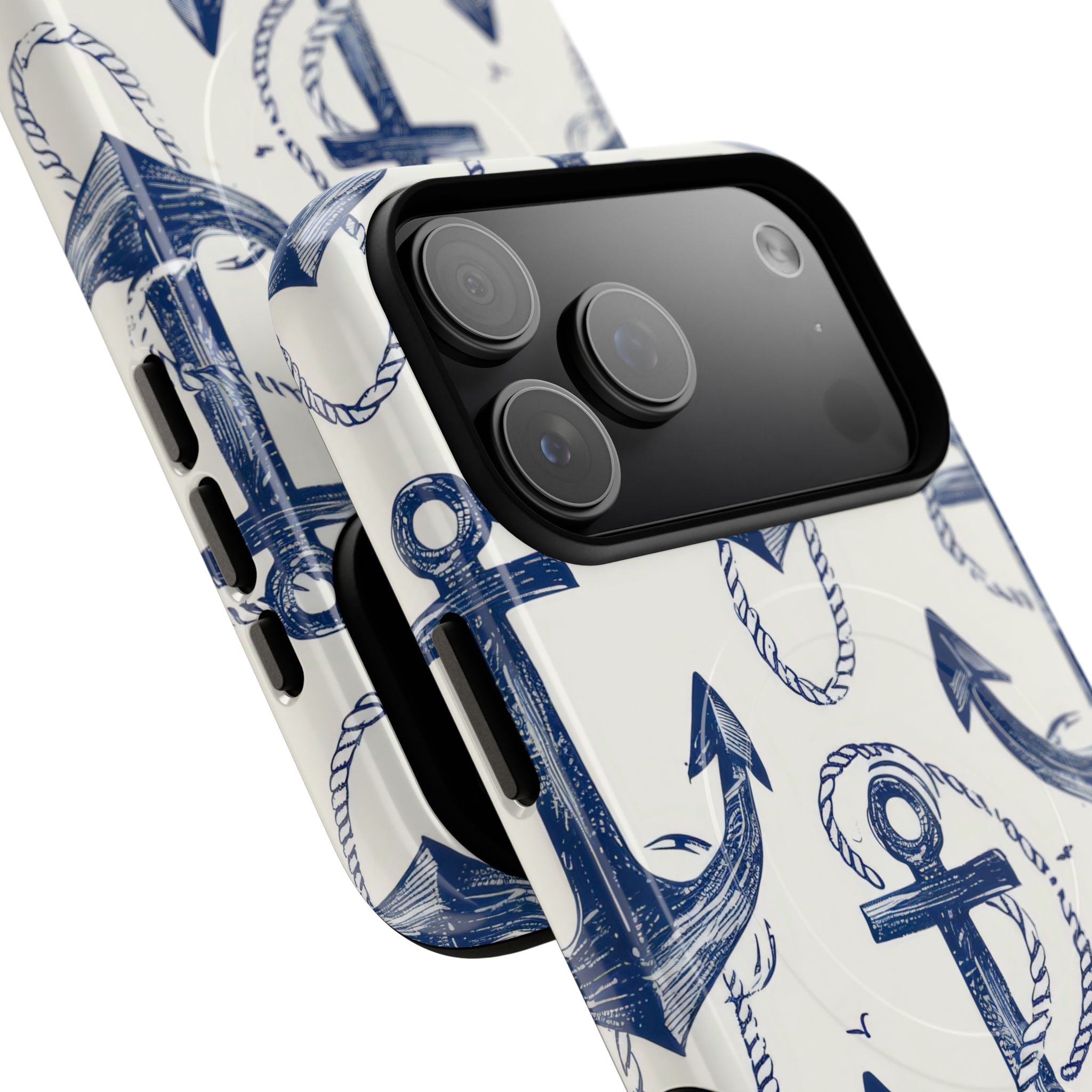 Navy Anchor Loop iPhone 17 Pro Max Case - Tough+