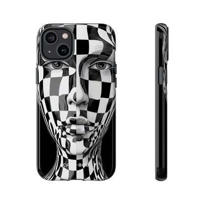 Checkered Face iPhone 14 Plus Case - Tough