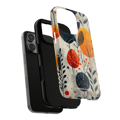 Modern Autumn Leaf Pattern - Tough + MagSafe® iPhone 16 Phone Case