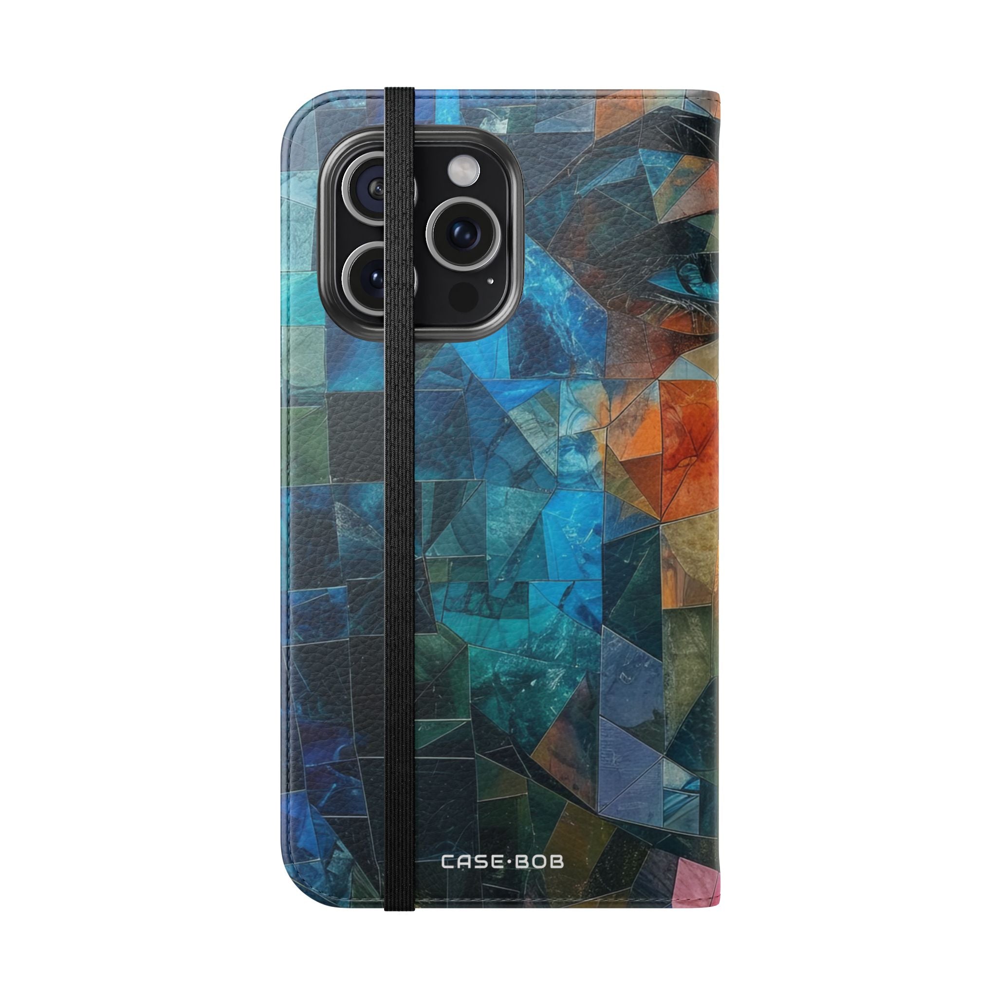 Mosaic Gaze Blue - iPhone 15 Pro Max Case - Wallet