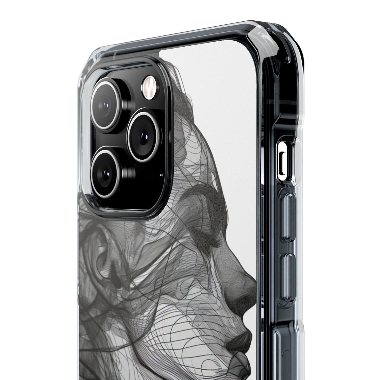 Ethereal Lines - Phone Case for iPhone (Clear Impact - Magnetic)