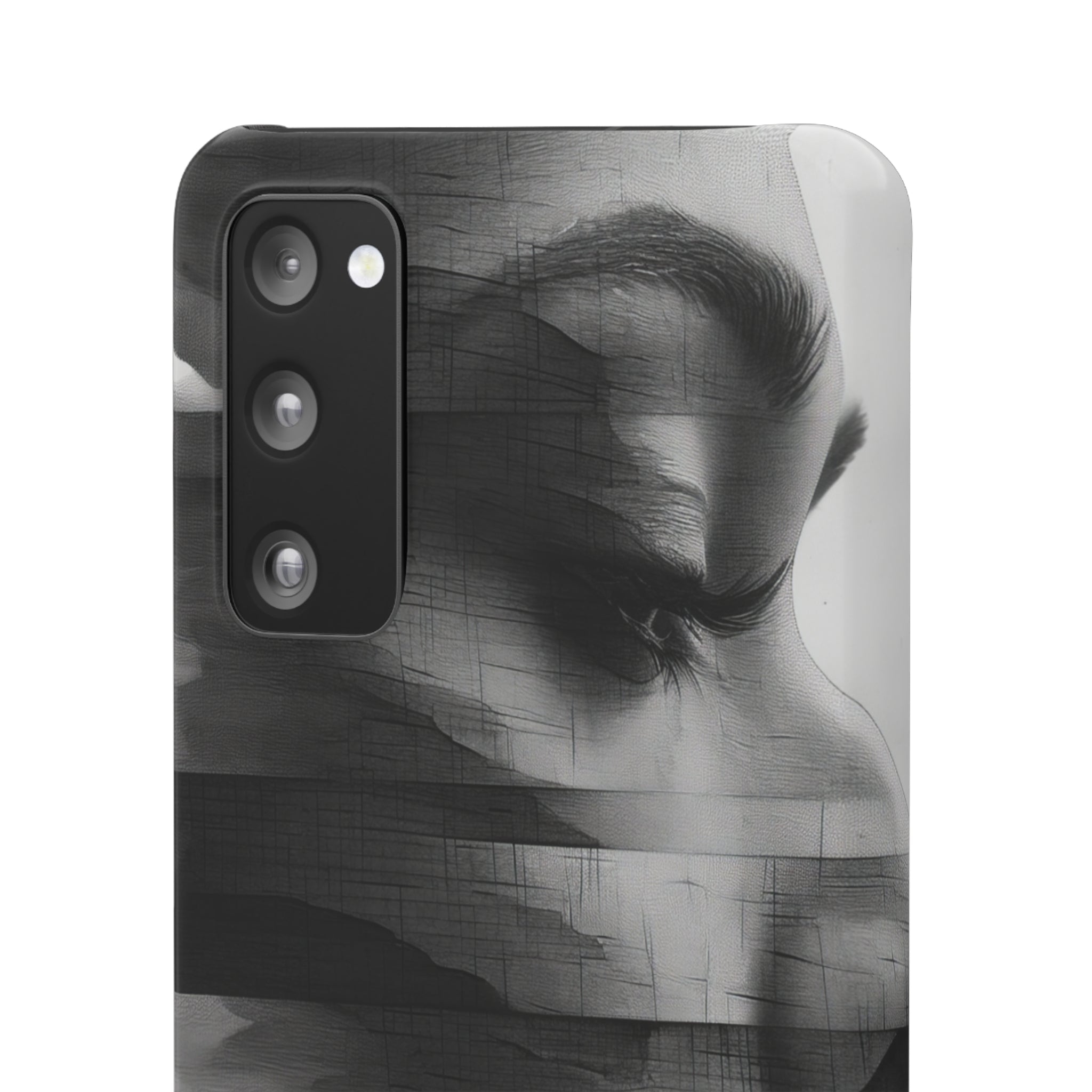 Abstract Glitch Portrait | Slim Phone Case for Samsung