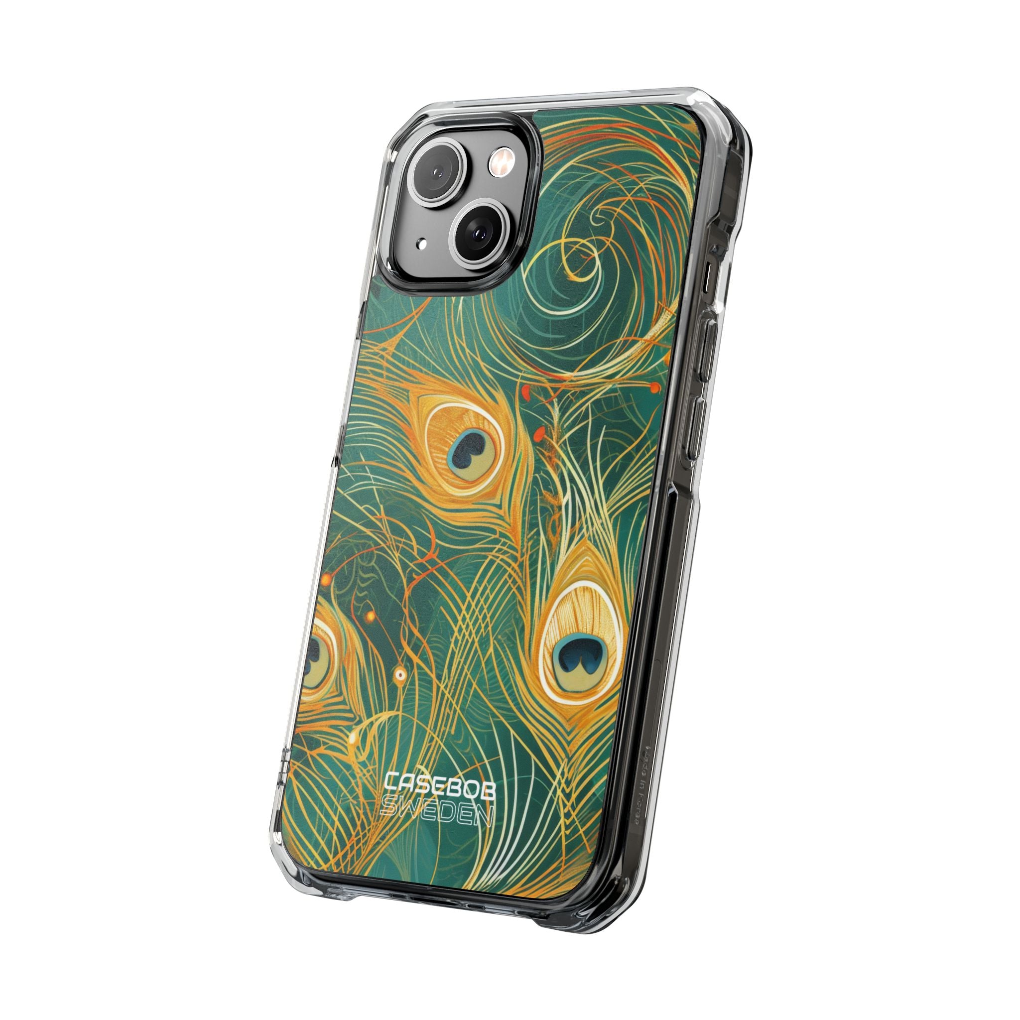 Vibrant Peacock Whirl iPhone 14 - Impact Clear+