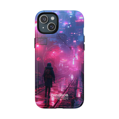 Neon Shadow City iPhone 15 - Tough+
