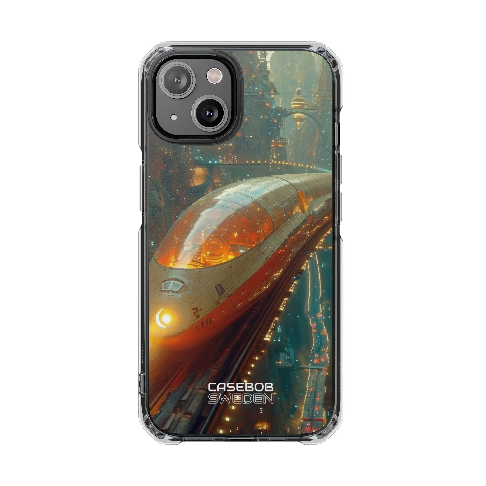 Futuristic Train Odyssey iPhone 14 - Impact Clear+