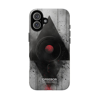 Crimson Core Geometry iPhone 16 - Tough+