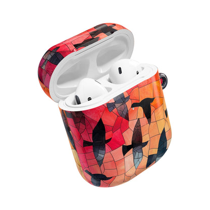Värjätyt lasi- linnut - AirPods Case