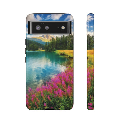 Azure Alpine Lake Phone Case - Protective Phone Case