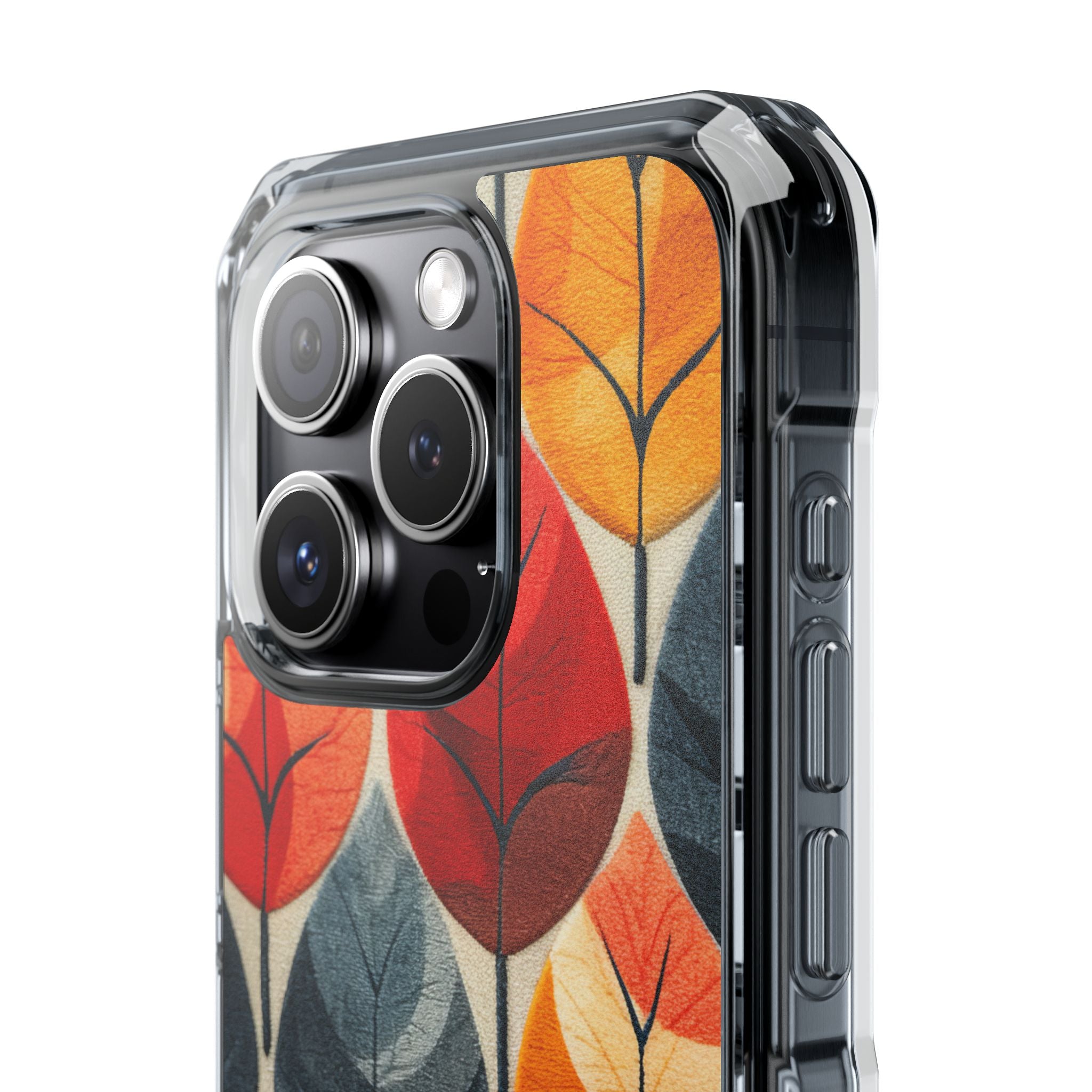 Autumn Leaf Design - Clear Impact iPhone 15 Phone Case