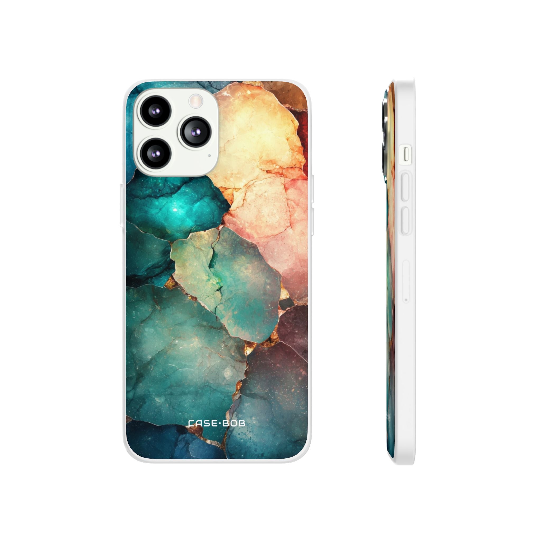 Teal Mosaic Veins iPhone 13 Pro Max - Soft