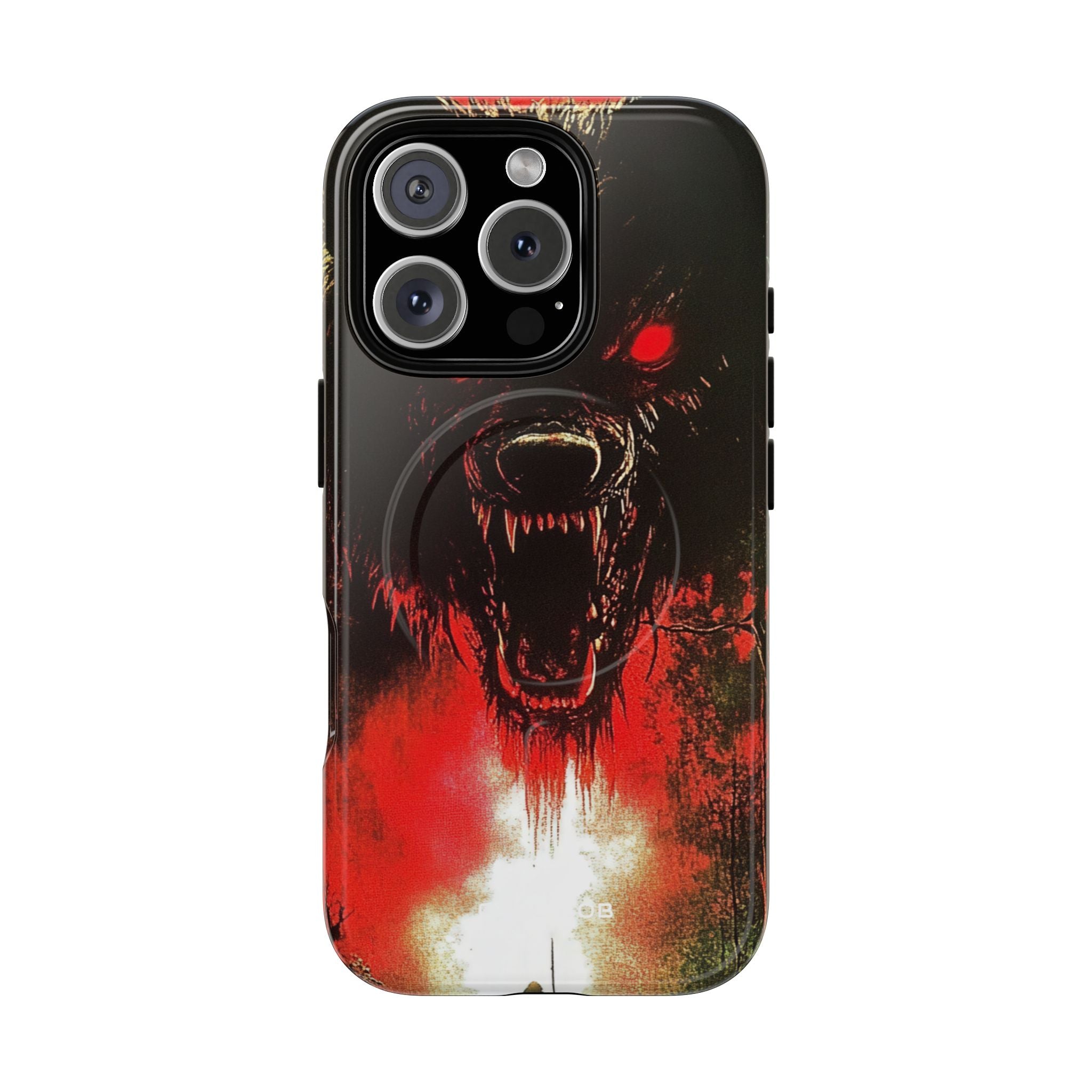 Crimson Wolf iPhone 16 Pro Case - Tough+