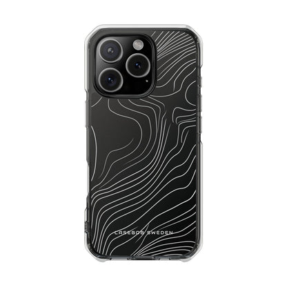 Contour Waveform Flow iPhone 16 - Clear Impact Phone Case