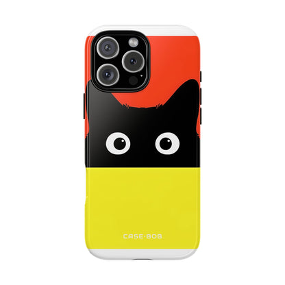 Peekaboo Cat Crimson iPhone 16 Pro Max Case - Tough