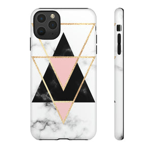 Marble Triangles - Protective Phone Case