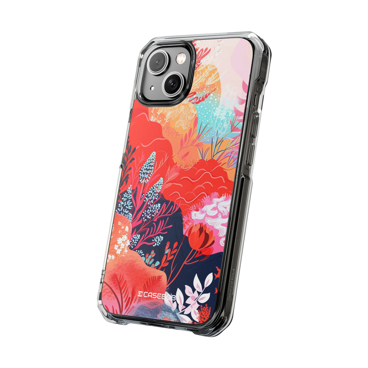 Living Coral Design | Handyhülle für iPhone (Clear Impact Case – magnetisch)