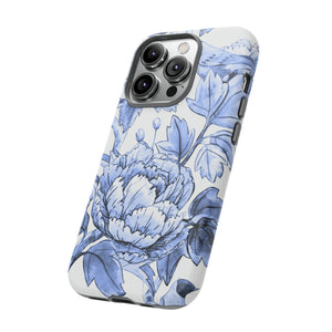 Watercolor Blue Floral - Protective Phone Case