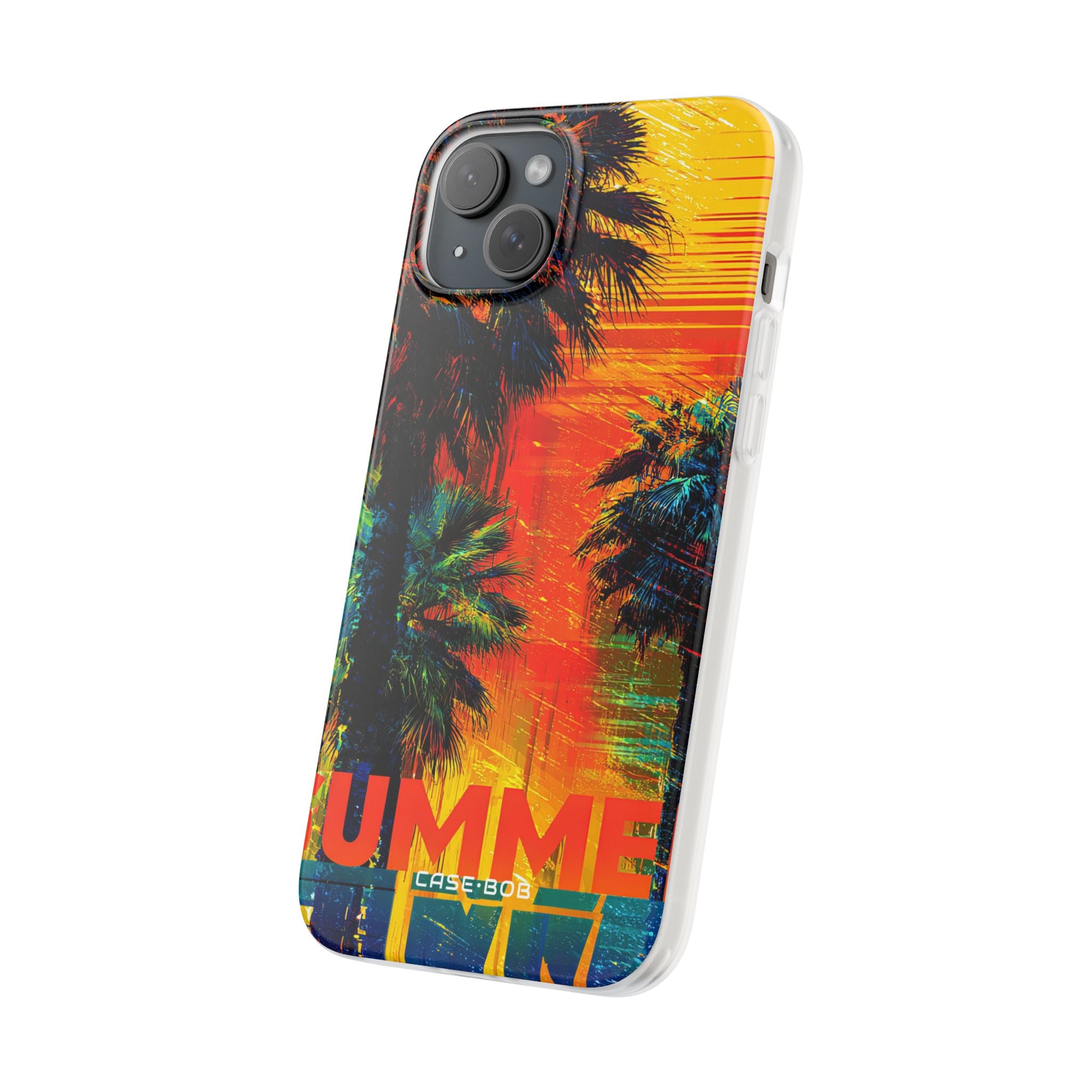 Tropical Sunburst iPhone 15 Plus Case - Soft