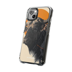 Majestic Buffalo Sun - Phone Case for iPhone (Clear Impact - Magnetic)