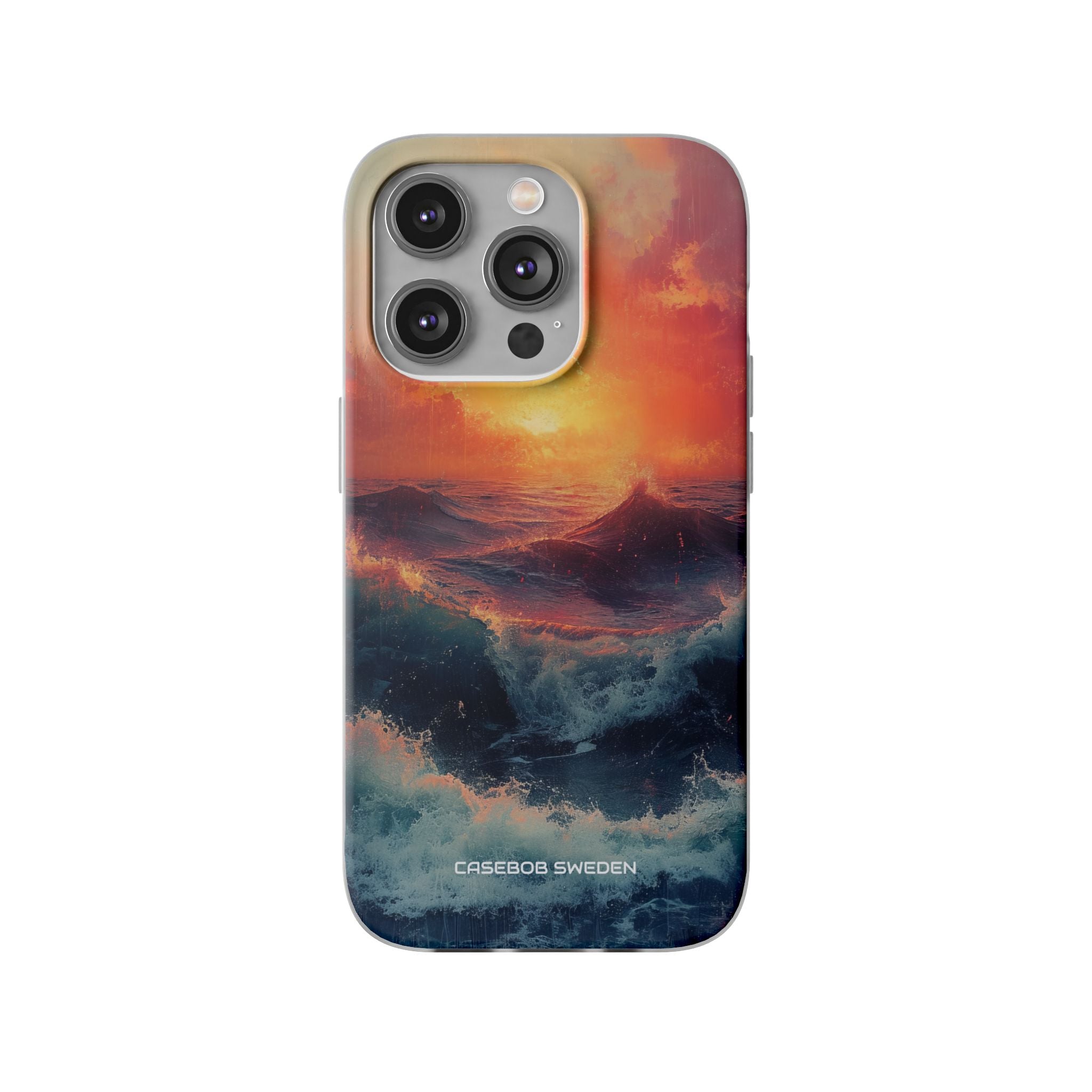 Ocean Sunset Waves - Flexi iPhone 14 Phone Case