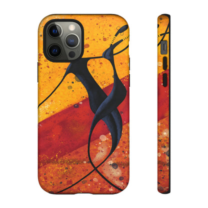 Oil painting - African couple dance - Protective Phone Case