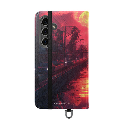 Yellow Moon Reflection - Samsung S24 Case - Wallet