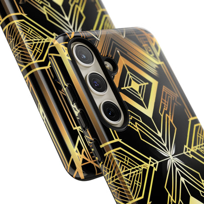 Golden Geometric Opulence Samsung S24 - Tough Phone Case