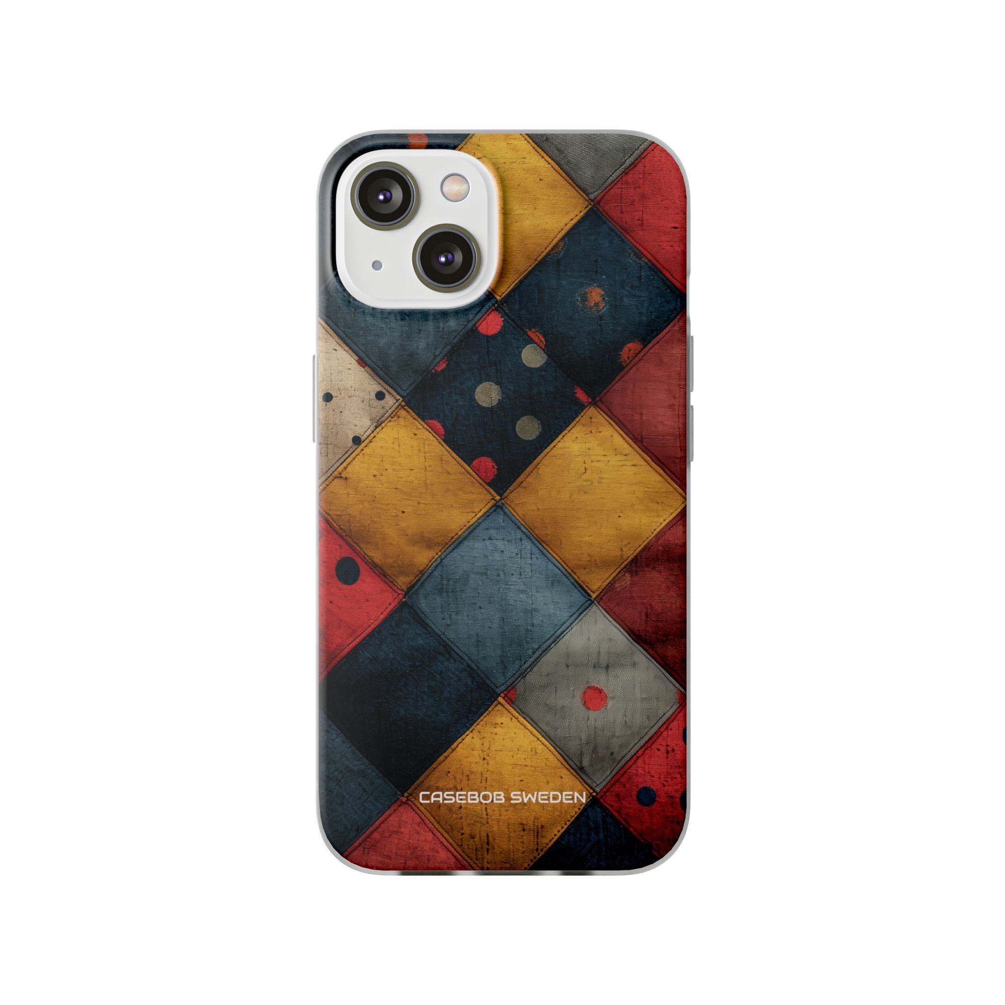 Blue Red Patchwork - Flexi iPhone 14 Phone Case