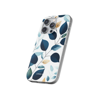 Navy Leaf Veins iPhone 14 Pro Case - Soft