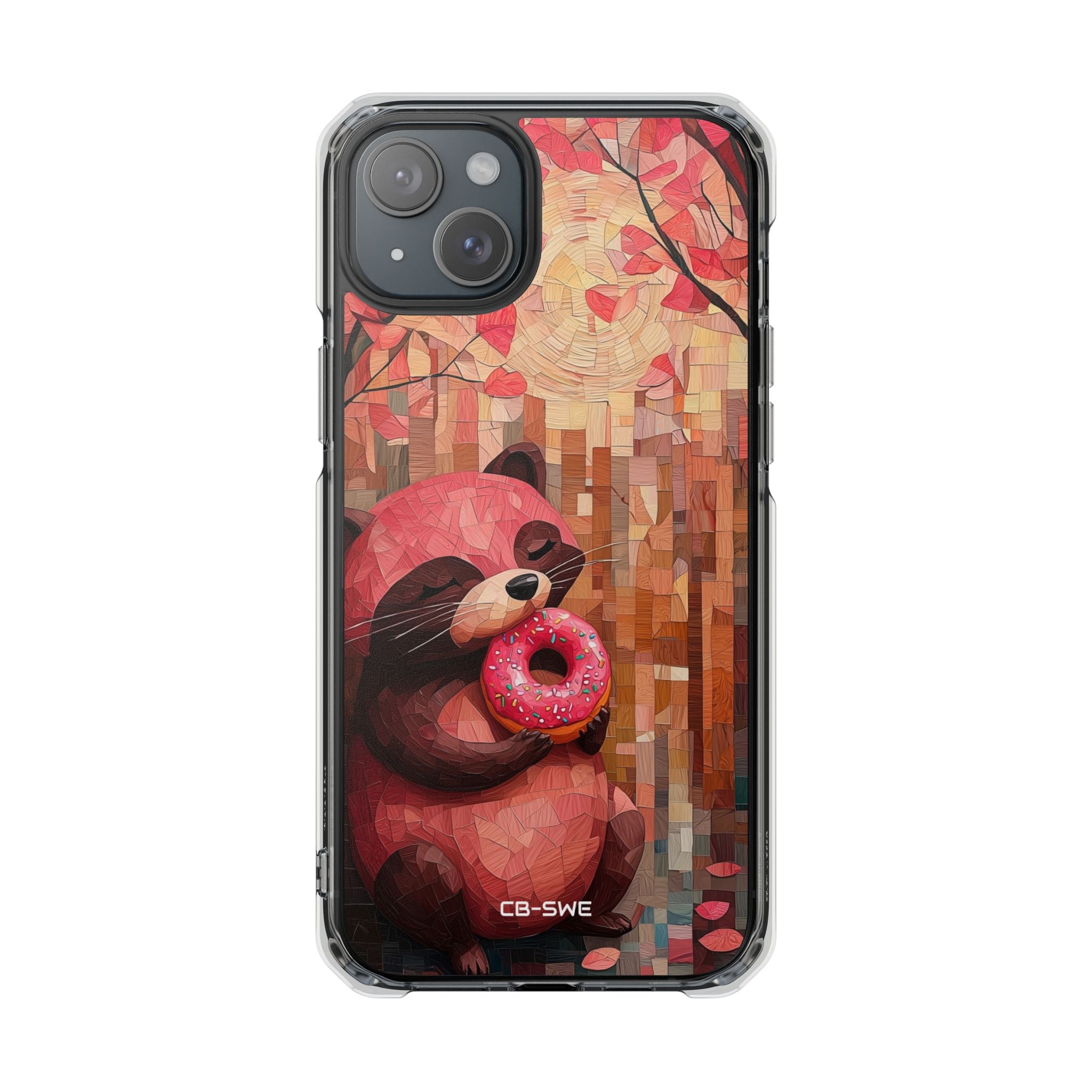 Raccoon Holds Donut iPhone Case - Impact