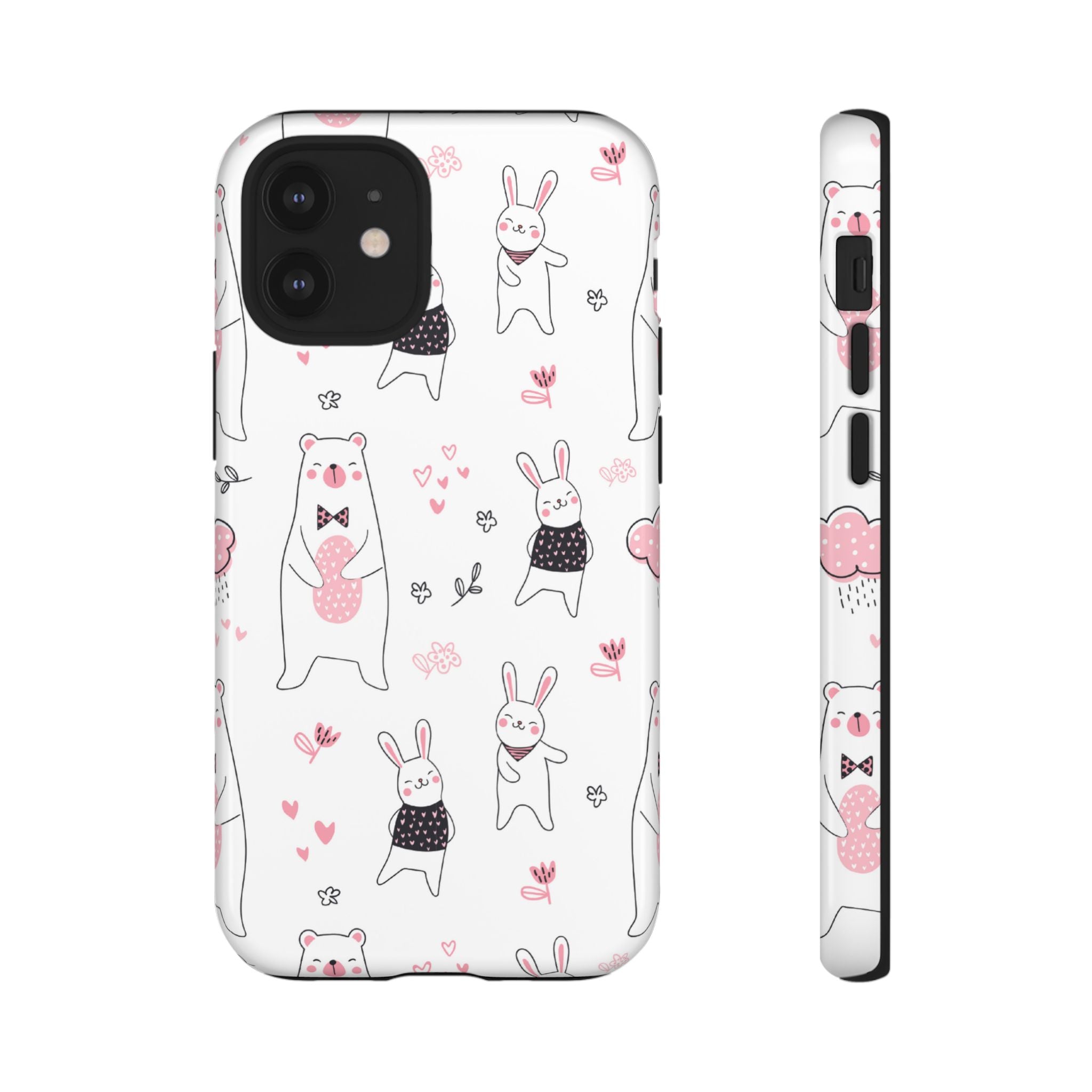 Bears Dance Playfully - iPhone Case