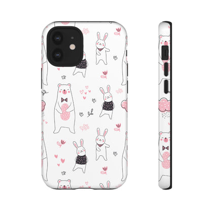 Bears Dance Playfully - iPhone Case