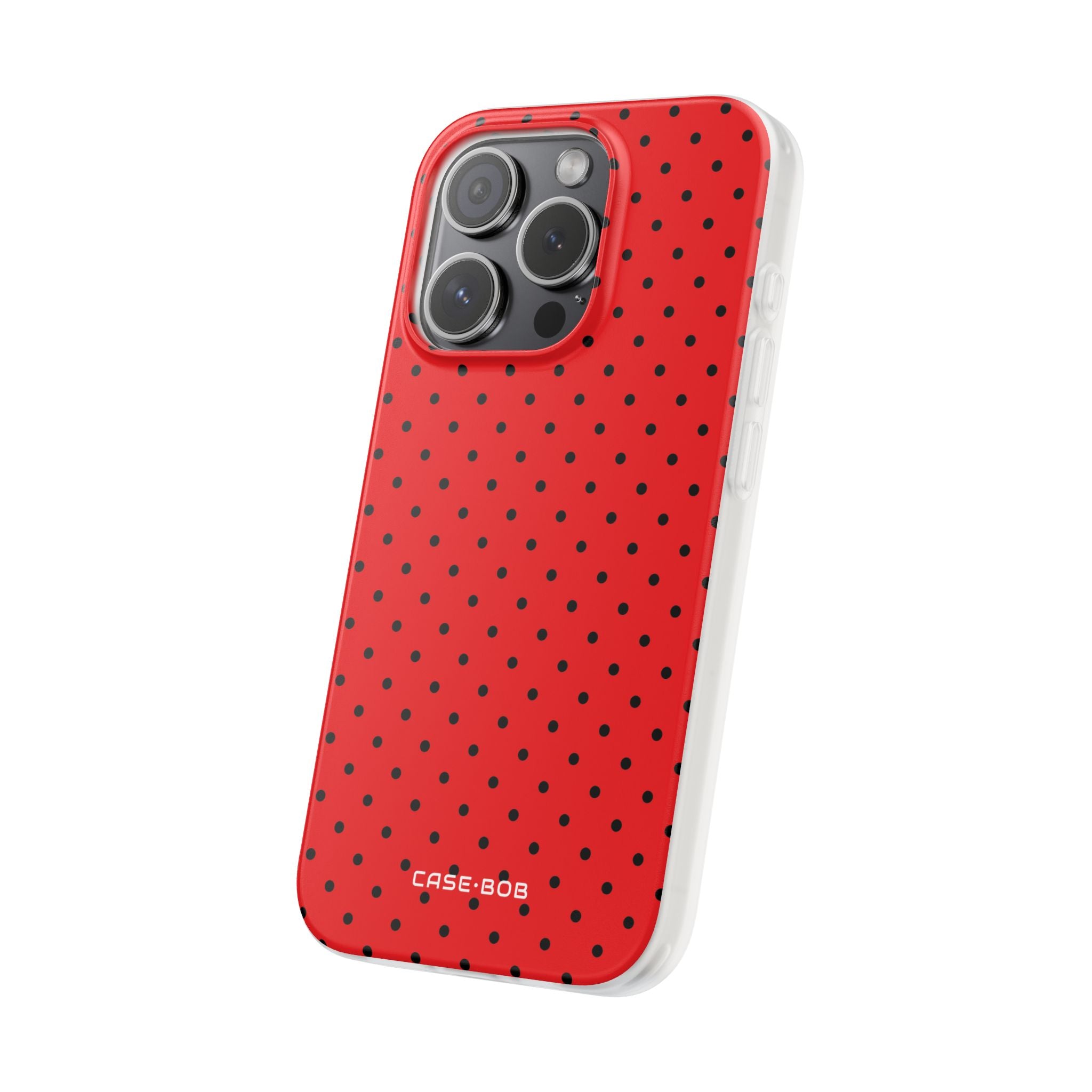 Crimson Dot Matrix iPhone 15 Pro Case - Soft