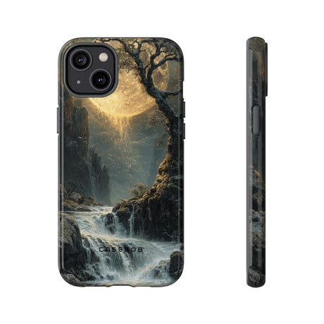 Moonlit Waterfall Silence - Protective Phone Case