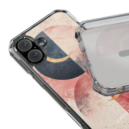 Golden Crescent Circles iPhone 16 Plus Case - Impact