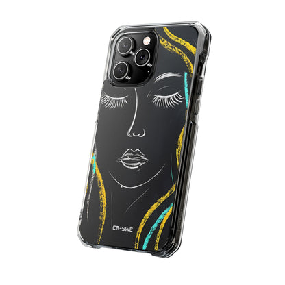 Vivid Minimalist Portrait iPhone Case - Impact