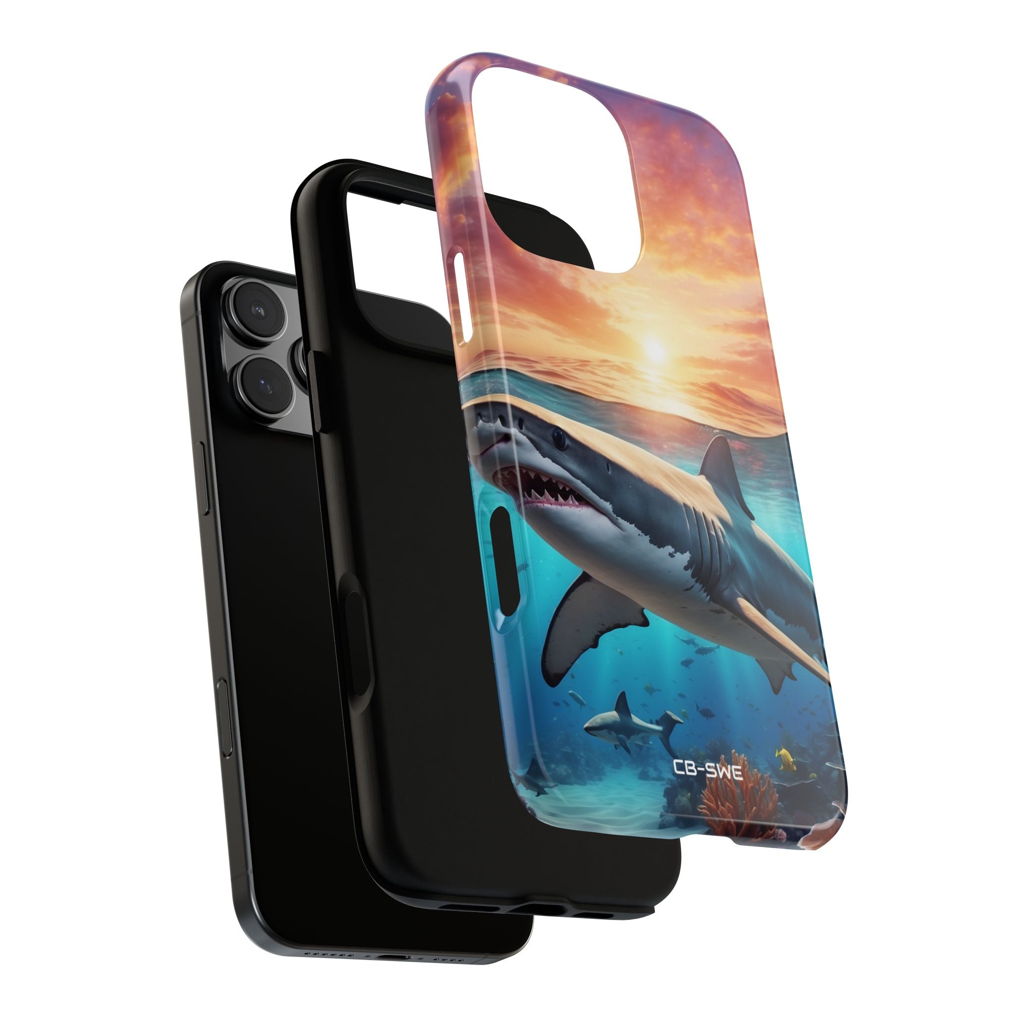 Shark Swims Through - iPhone Case