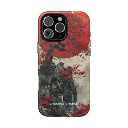 Zen Serenity in Red Harmony iPhone 16 | Tough+ Phone Case