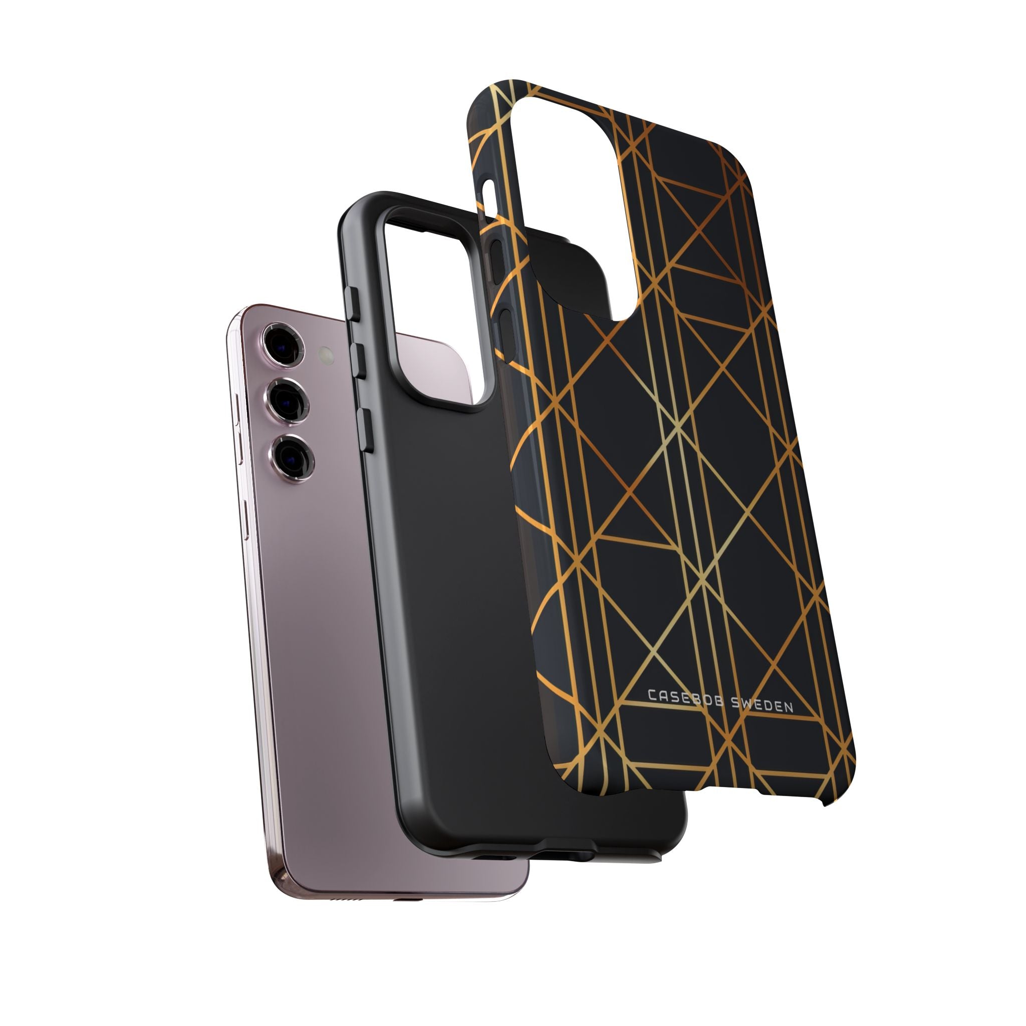 Golden Geometric Elegance Samsung S23 - Tough Phone Case