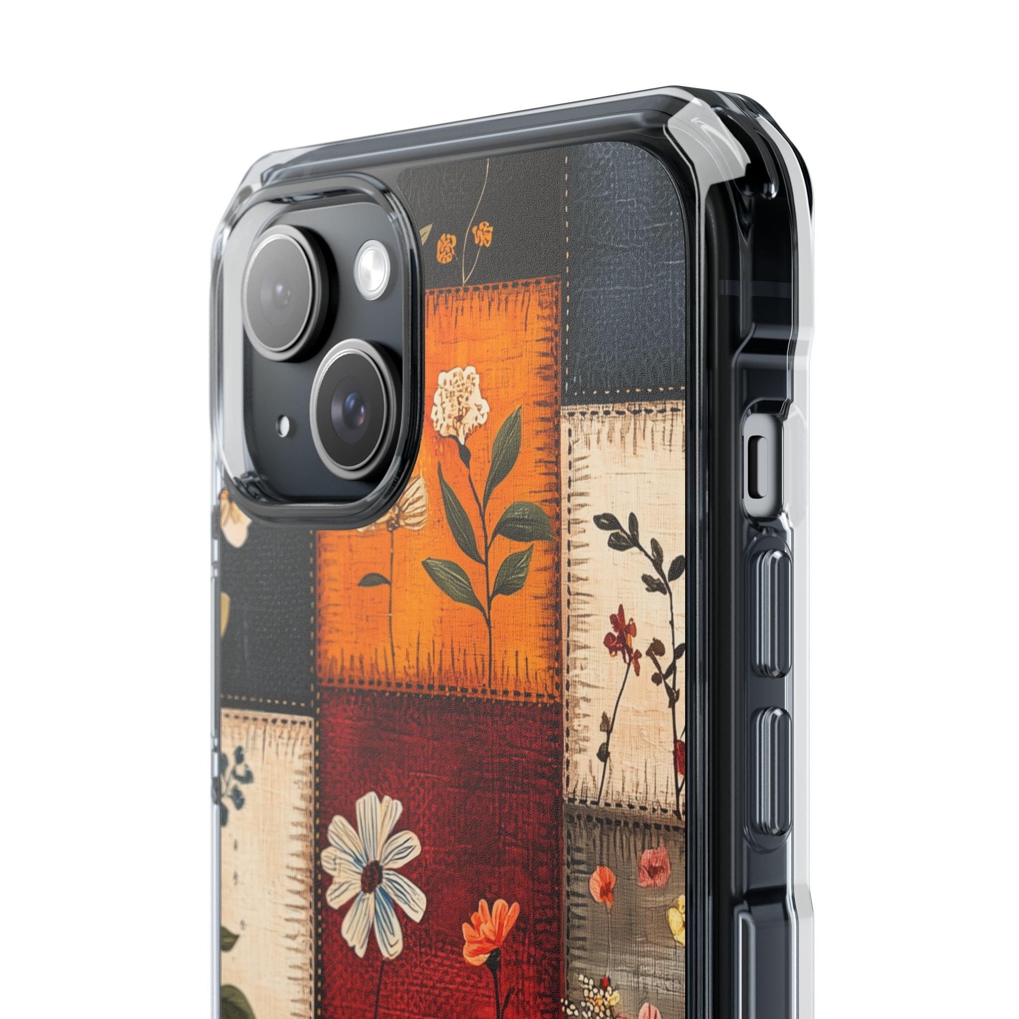 Patchwork Blooms iPhone 15 Plus Case - Impact