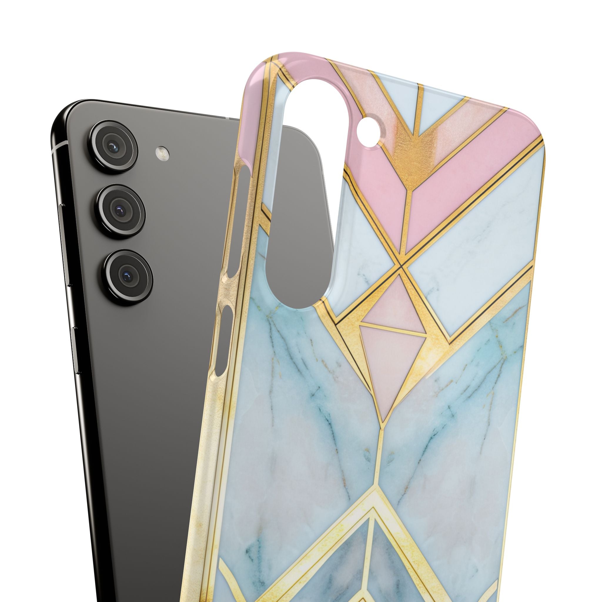 Gold Pink Art Deco - Slim Samsung S23 Phone Case