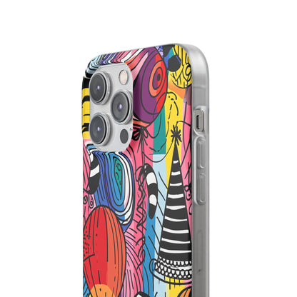 Vibrant Party Whimsy | Flexible Phone Case for iPhone