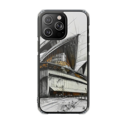 Architectural Curves in Line Formation iPhone 14 - Clear Impact Phone Case